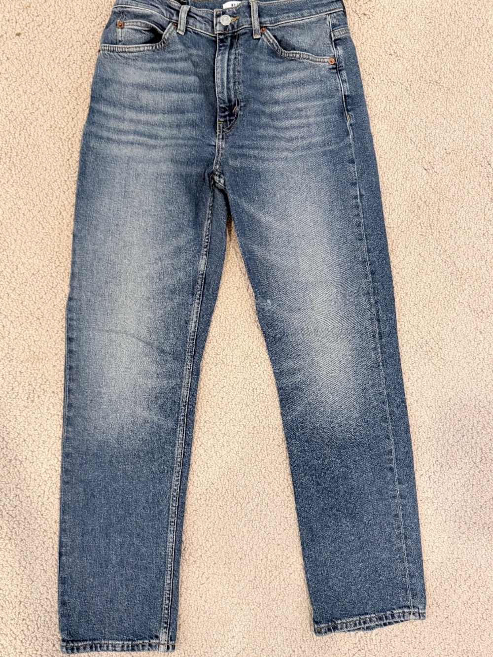 Re/Done 70s Straight Jeans in Color Distressed